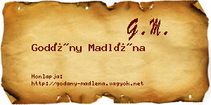 Godány Madléna névjegykártya